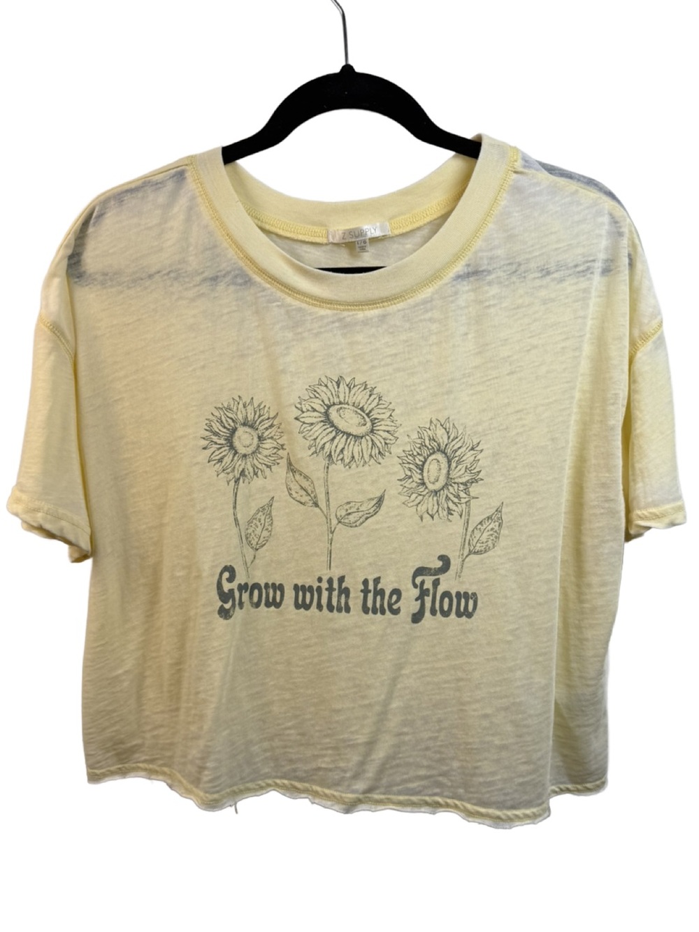 Z Supply Pale Yellow Sunflower Graphic Tee